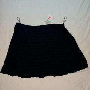 NWT - PRIMARK Skirt Linen Women’s 12 Black Classic Textured Fabric *NEW*